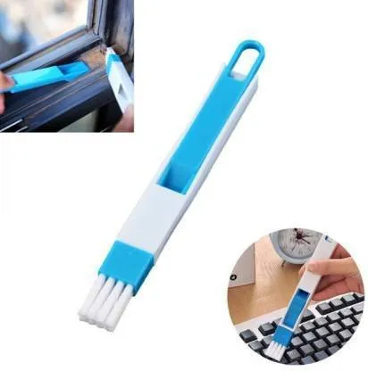 0850 5 in 1 Multi-Function Plastic Window Slot Keyboard Wardrobe Dust Removal Cleaning Brush(Set of 2 pcs )
