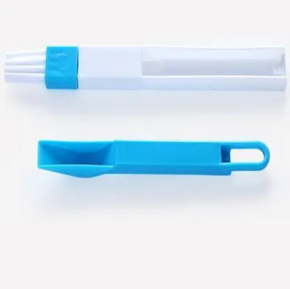 0850 5 in 1 Multi-Function Plastic Window Slot Keyboard Wardrobe Dust Removal Cleaning Brush(Set of 2 pcs )
