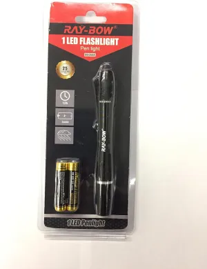 1 LED Pen Light 25 Lumens Battery Operated Flashlight