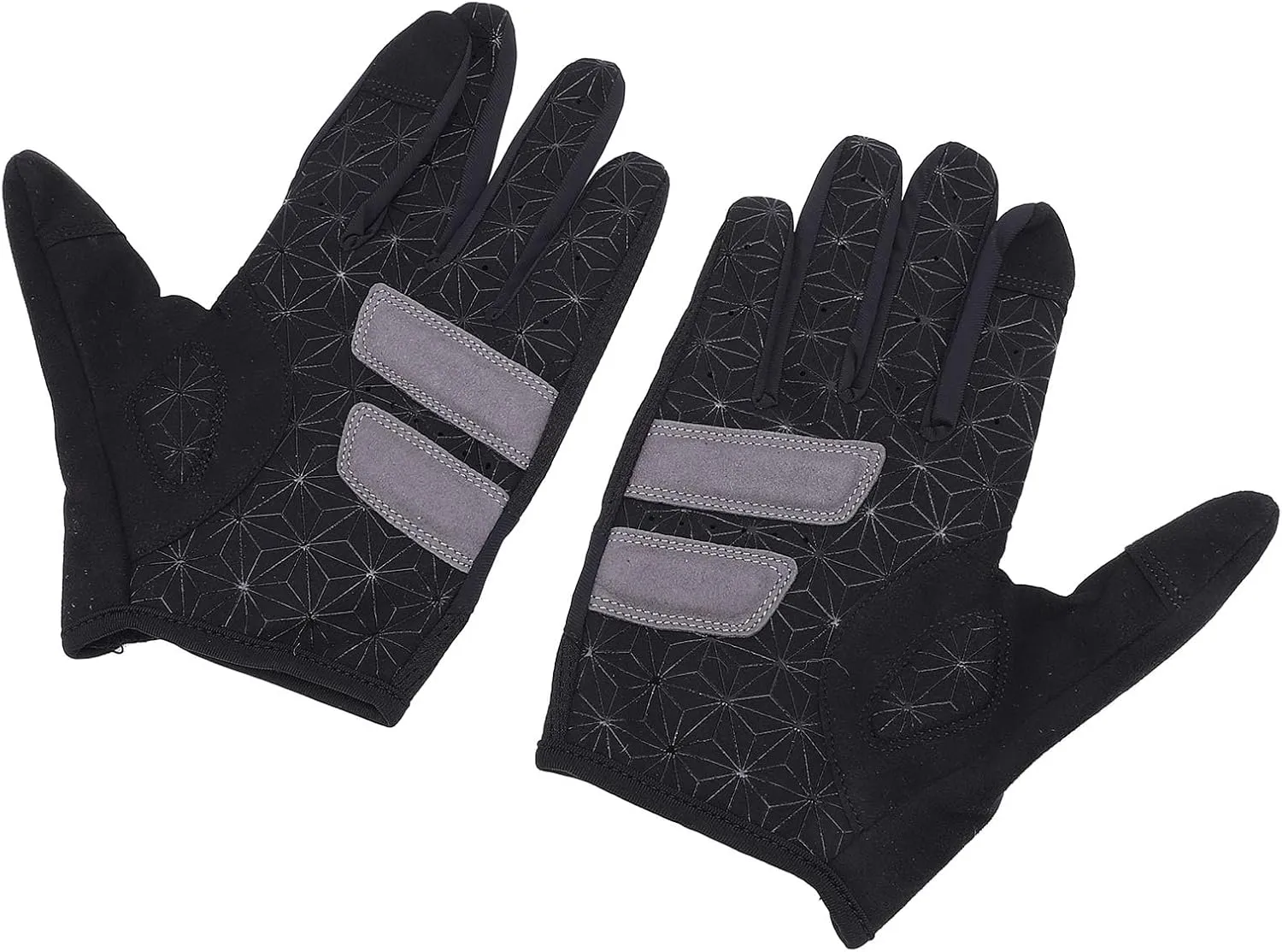 1 Pair Touchscreen Cycling Gloves, Shock Absorbing Full Finger Workout Gloves for Outdoor Biking Training