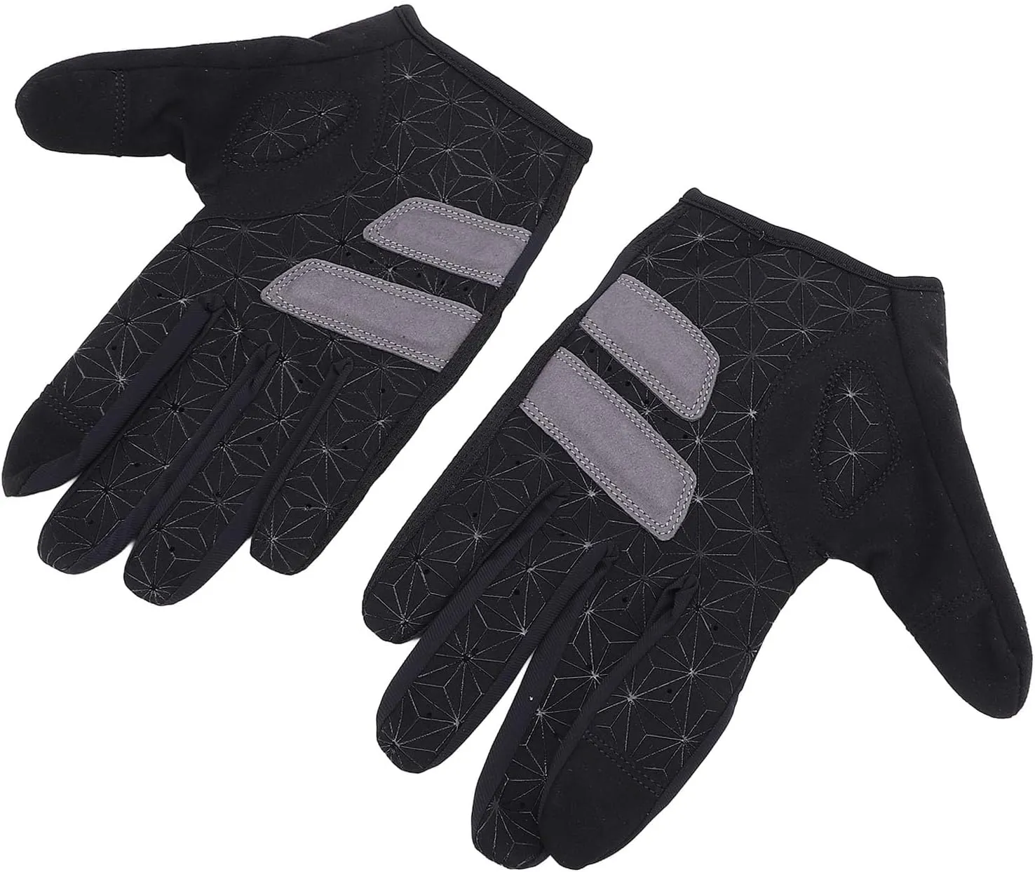 1 Pair Touchscreen Cycling Gloves, Shock Absorbing Full Finger Workout Gloves for Outdoor Biking Training