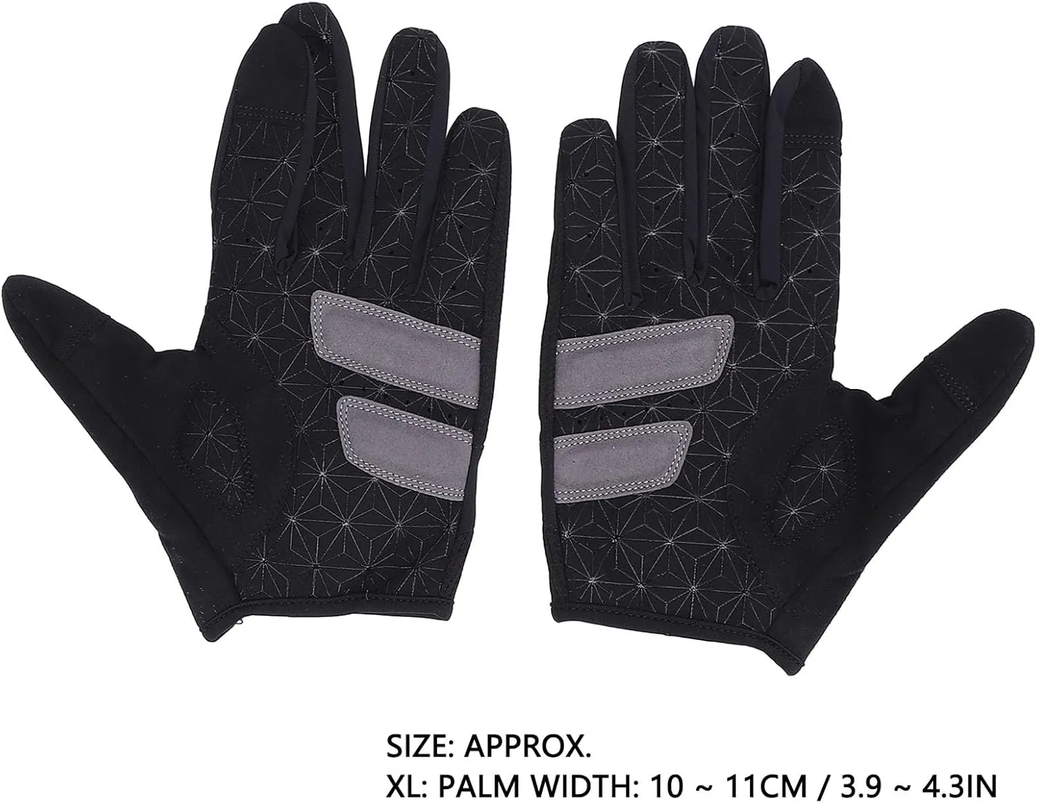 1 Pair Touchscreen Cycling Gloves, Shock Absorbing Full Finger Workout Gloves for Outdoor Biking Training