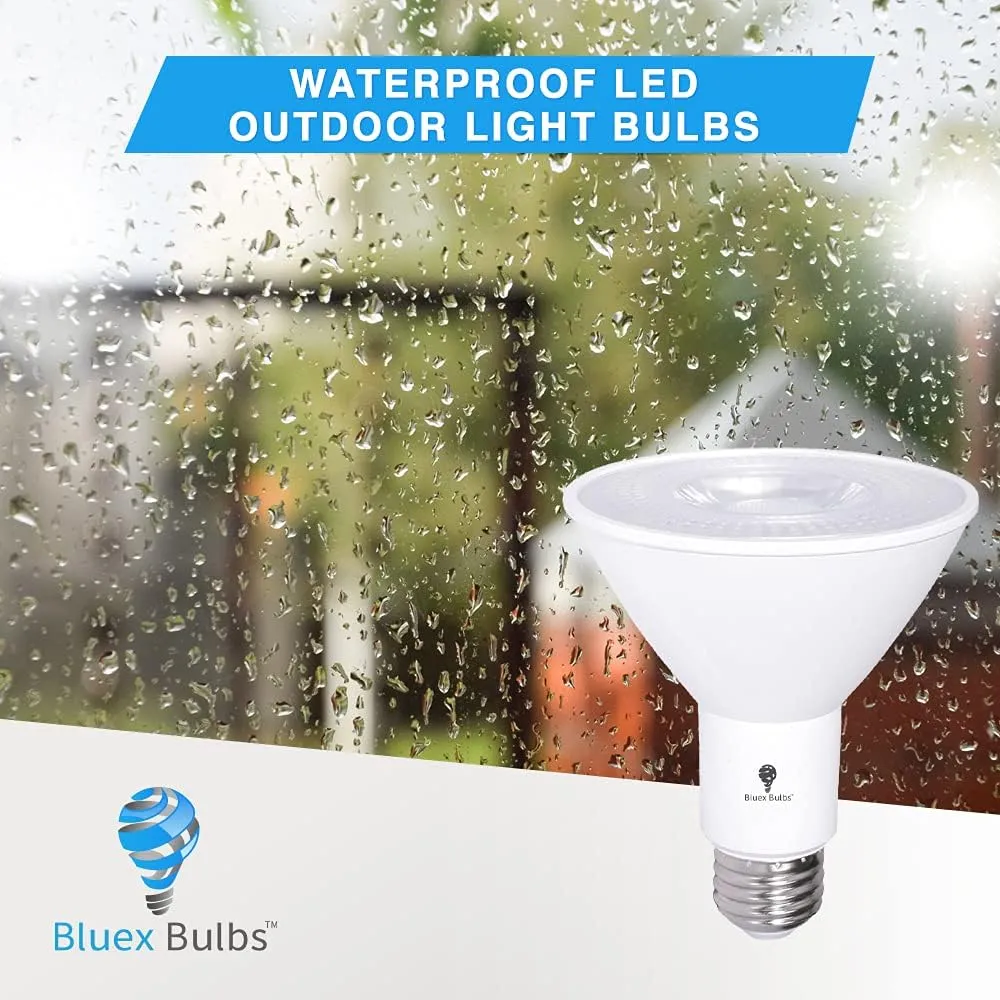 10 Pack PAR30 Outdoor LED Flood Light Bulb 12W 100 Watt Equivalent 900 Lumens Dimmable Waterproof E26 5000K Daylight LED Flood Light Bulbs for Security Led Spotlight Bulb Led Recessed Light Bulbs