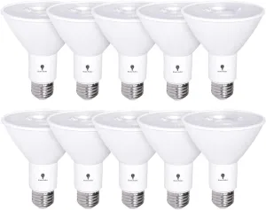 10 Pack PAR30 Outdoor LED Flood Light Bulb 12W 100 Watt Equivalent 900 Lumens Dimmable Waterproof E26 5000K Daylight LED Flood Light Bulbs for Security Led Spotlight Bulb Led Recessed Light Bulbs
