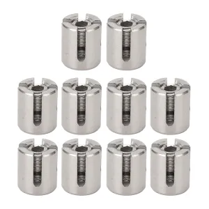 10Pcs Cross Cable Clamps Wire Rope Trellises Cross Clip, Cross Cable Clamps, 316 Stainless Steel Railing Wire Rope Clips Wall System Accessories 3mm
