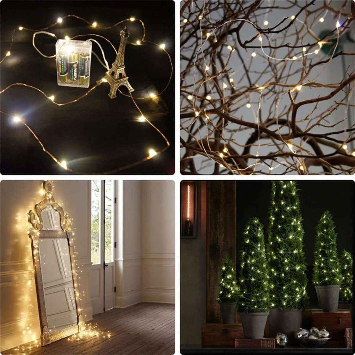 16.5FT Attractive Individual Cloud-integrated Lights String Waterproof AGPtek 50 LED