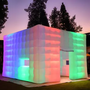 16FT Inflatable Club Night Party Tent with LED Light and Blower Adjustable to Multiple Colors Inflatable Night Club Tent for Adults
