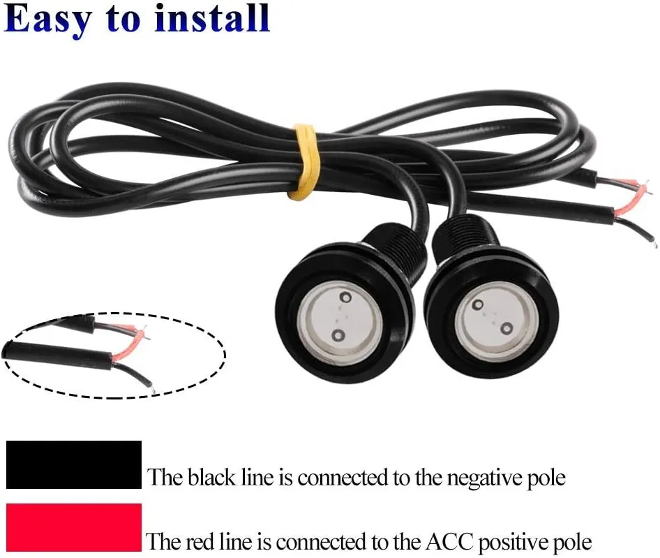 18mm Eagle Eye Led Lights High Power 9W Green Daytime Running Light Car Motorcycle DRL Car Accessories Marker Light Fog Lamp Backup Marker Light(10pcs)