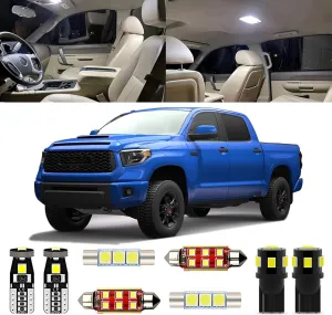 18pcs Super bright White 6000K LED Interior Light Kit for Toyota Tundra 2007-2012 2013 2014 2015 2016 2017 2018 2019 2020 2021 Interior LED Lighting Kit License Plate Light, Installation Tool