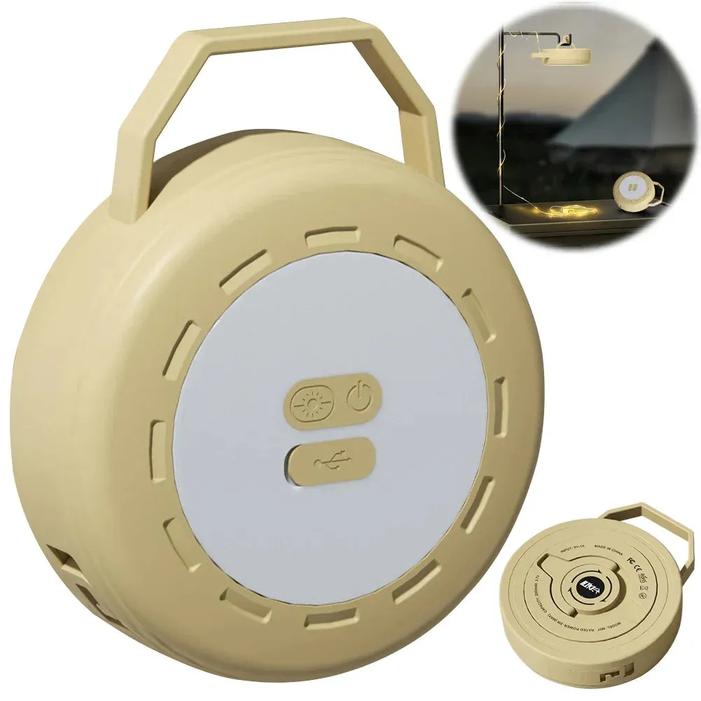 2 In 1 LED Camping String Light with Hook Portable String Lamp USB Rechargeable Garden Decoration Lamp 200LM for Outdoor Garden