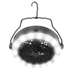 2-in-1 Outdoor Battery/USB Operated Portable Camping LED Fan