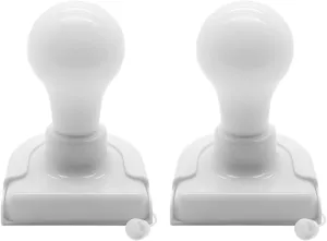 2 Pack Stick-Up Battery Operated Light Bulb, Battery Powered Wireless LED Closet Light Bulb, Self Adhesive Wall Mounted Light Fixture with Pull Chain for Cabinet Bedroom Living Room Kitchen