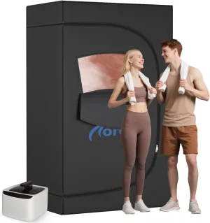 2 Person Sauna for Home, Extra Large Portable Steam Sauna Box for Relaxation with 4.1L Steamer Remote Control，600D Insulated Oxford Fabric（71" x 47.5" x31.5 ）