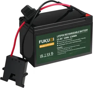 2000 Cycles Replacement Battery Compatible with Fisher-Price Power Wheels 12-Volt Battery, 12.8V 10Ah LiFePO4 Rechargeable Battery