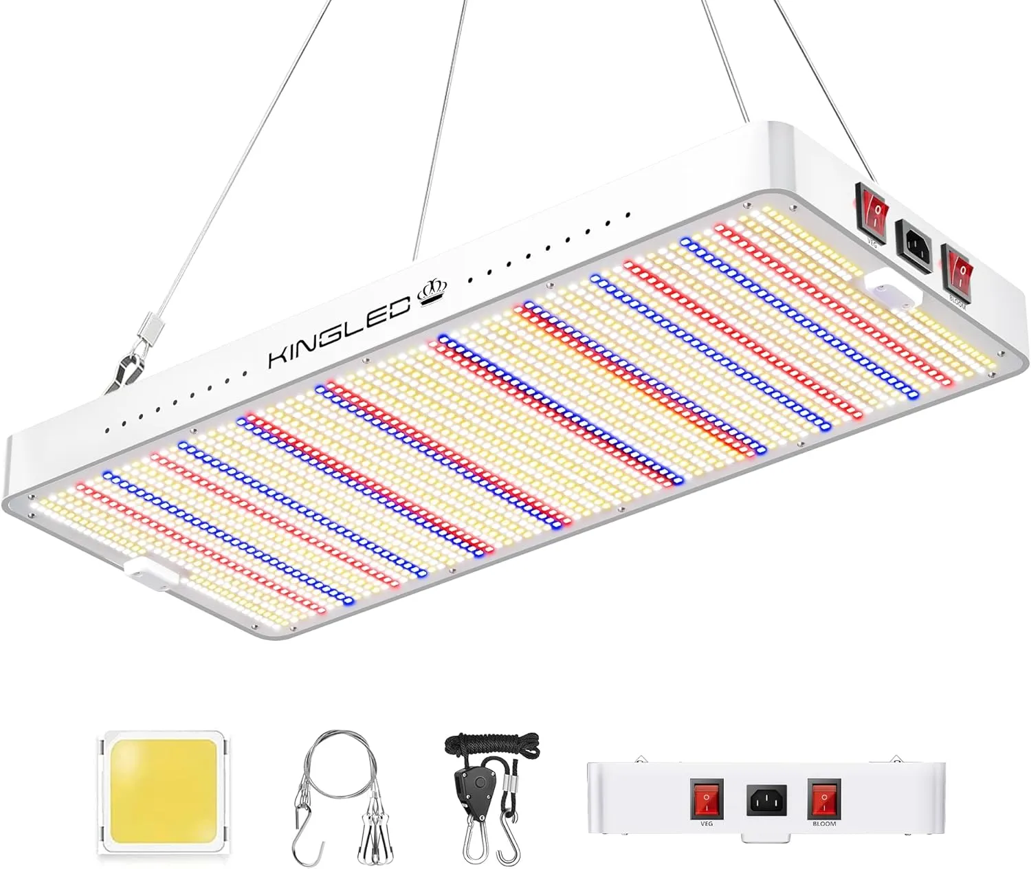 2025 KP4000 LED Grow Lights with Yield LEDs 5x5ft Coverage Full Spectrum Grow Lights for Indoor Hydroponic Plants Greenhouse Growing Lamps Veg Bloom Daul Mode