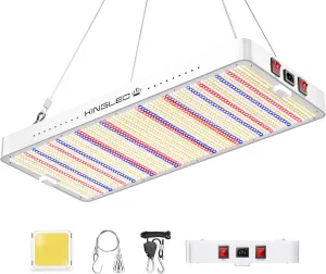 2025 KP4000 LED Grow Lights with Yield LEDs 5x5ft Coverage Full Spectrum Grow Lights for Indoor Hydroponic Plants Greenhouse Growing Lamps Veg Bloom Daul Mode