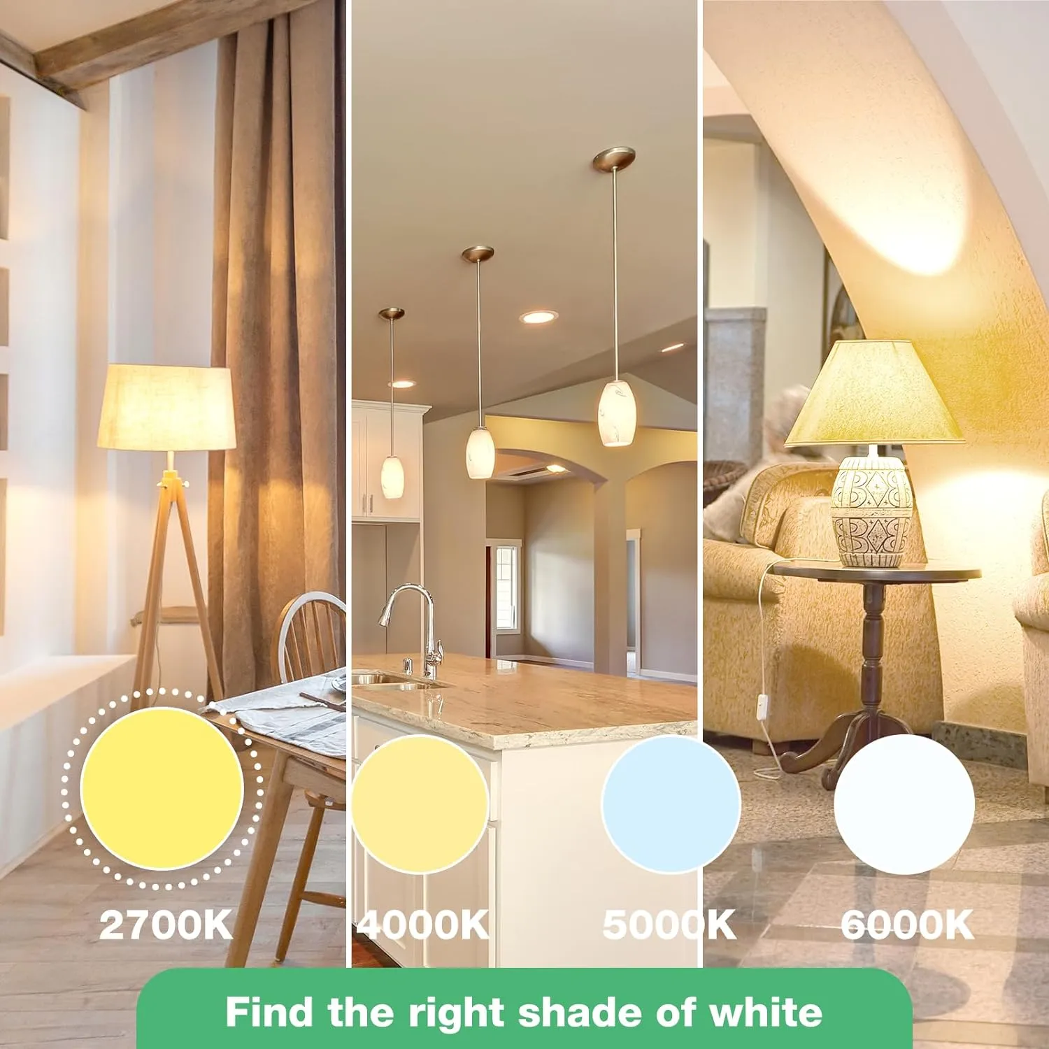 24 Pack LED Light Bulbs Soft White 2700K, 60 Watt Equivalent LED Bulbs, A19 Standard Bulbs, 800 LM, 15000 Hours, E26 Base, Non-Dimmable, 8.5W White LED Bulbs for Bedroom Living Room