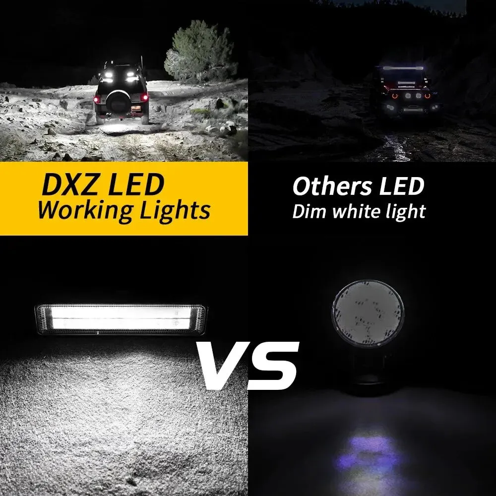 28 LED 84W Work Light Bar - 9-30V Flood Lamp for Off-Road, Driving, Fog, Suitable for Ford, Toyota, SUV, 4WD, 6500K LED Beams