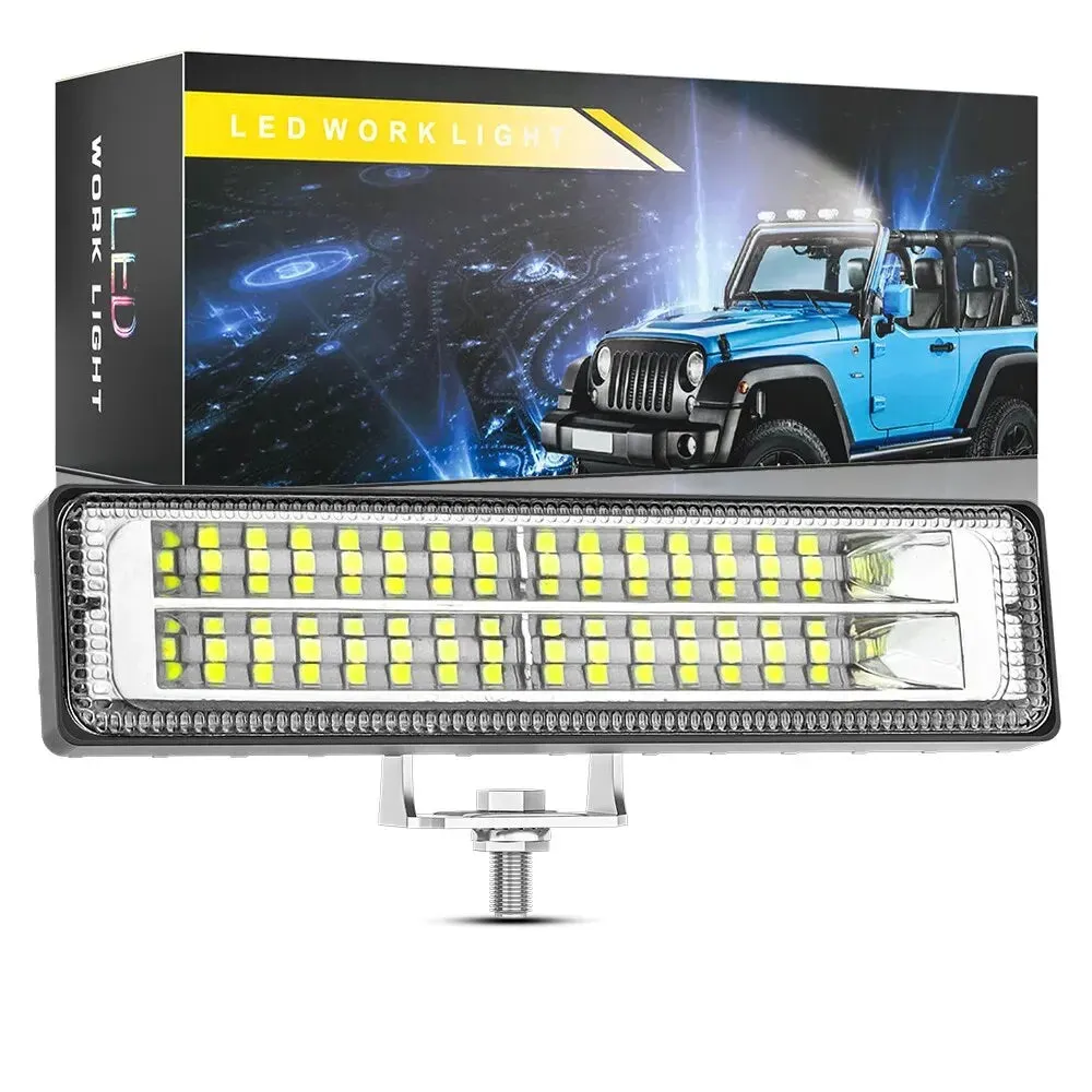 28 LED 84W Work Light Bar - 9-30V Flood Lamp for Off-Road, Driving, Fog, Suitable for Ford, Toyota, SUV, 4WD, 6500K LED Beams