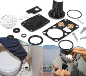 29045-3000 Twist N Lock Marine Manual Toilet Service Kits Replace For Jabsco Fit for 29090-3 & 29120-3 Series Toilet 2008 and Up