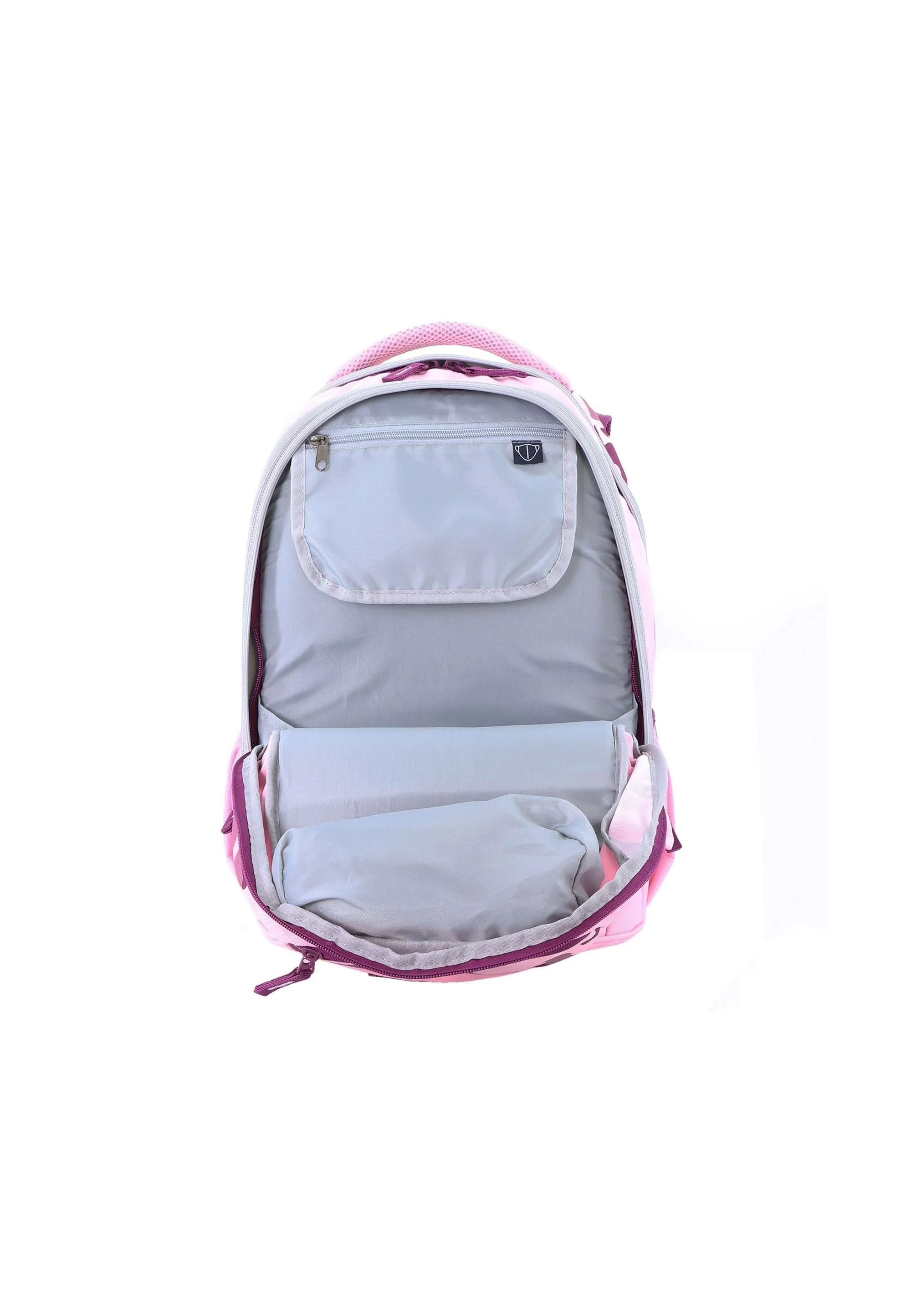 2be  Schoolbag / Laptop Backpack / With Gym Bag and Pencil Case Pink Burgundy