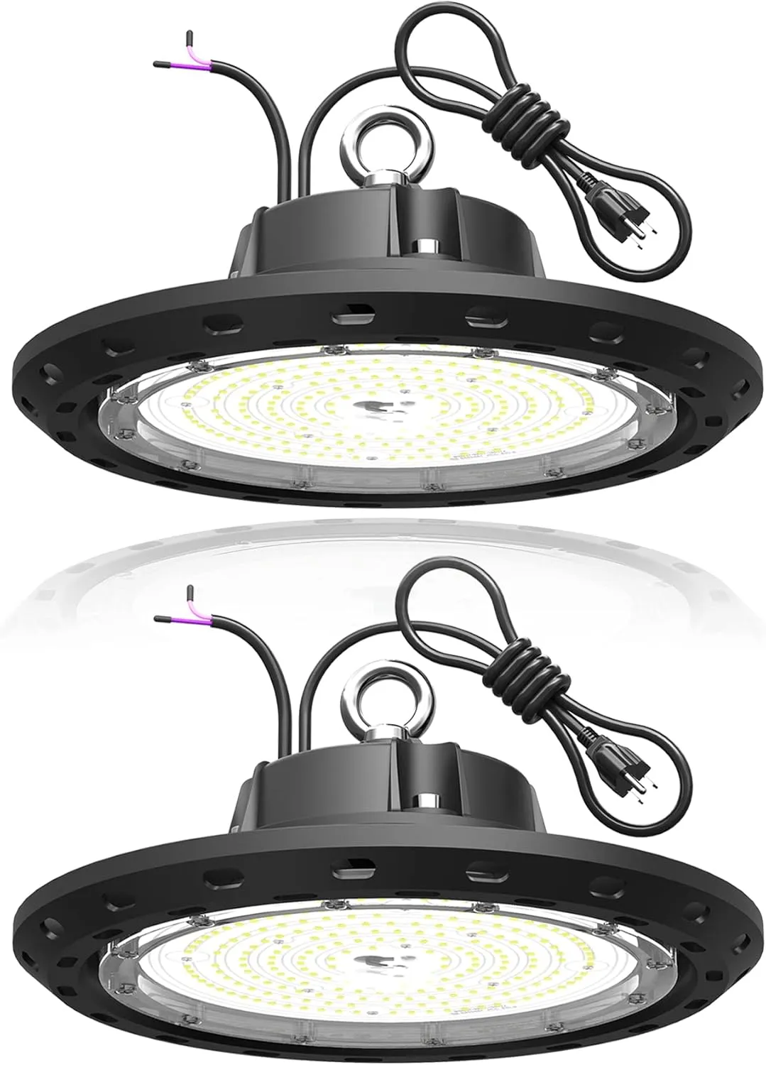 2Pack 240W UFO LED High Bay Light 36000LM 0-10V Dimmable Eqv. to 1000W HPS/MH High Bay Led Shop Lights 5000K for Workshop Warehouse Factory