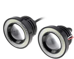 2pcs Eagle Eye LED Light, Universal COB Diaphragm Daytime Running Light 2.5 Inch 64MM 12V 1200LM DRL