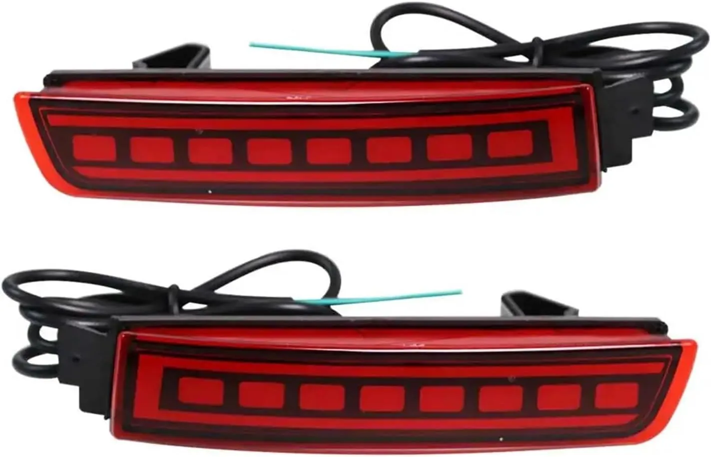 2PCS LED Reflector Compatible With Kicks 2016-2020 Car Tail Light Rear Fog Lamp Bumper Light Auto Bulb Brake Light(Model B)