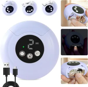 3-in-1 Electric Nail Clipper - 2025 New 360° Rotation Electric Nail Trimmer with Auto Storage | Led Light & 3 Speeds | Battery & Speed Indicator, Automatic Nail Clipper for Baby Seniors Adult
