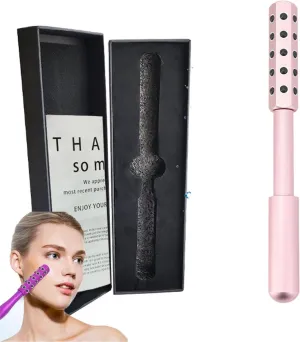 30 Grains Germanium Elarique Beauty Roller for Up Lifting and Skin Care, Arrily Face Roller, Facelift Pro Beauty Roller, Cooling & Sculpting, Portable with Ergonomic Handle (Pink)