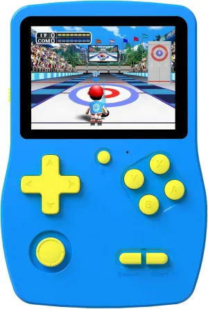 32 Bit Handheld Games for Kids,3.0'' IPS Screen and Built in 139 Video Games,Rechargeable Portable Electronic Gaming System Toys for Ages 4-14,Boys Girls Xmas Birthday Gift (Blue)