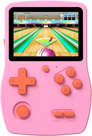 32 Bit Handheld Games for Kids,3.0'' IPS Screen and Built in 139 Video Games,Rechargeable Portable Electronic Gaming System Toys for Ages 4-14,Boys Girls Xmas Birthday Gift (Pink)