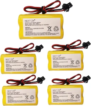 3.6V 900mAh NiCd Exit Sign Emergency Light Battery Replacement Compatible with Lithonia ELB B001 ELBB001 ELB-B001 Lithonia EU2 LED Interstate ANIC1566 Unitech 0253799(5 Pack)