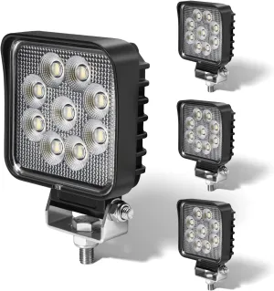 3.9" Tractor Work Lights Pod, 12V led Flood Rear Work Lights for Forklift Truck 26W, 24V Heavy Equipment Lighting ATV UTV 4x4, 4PCS