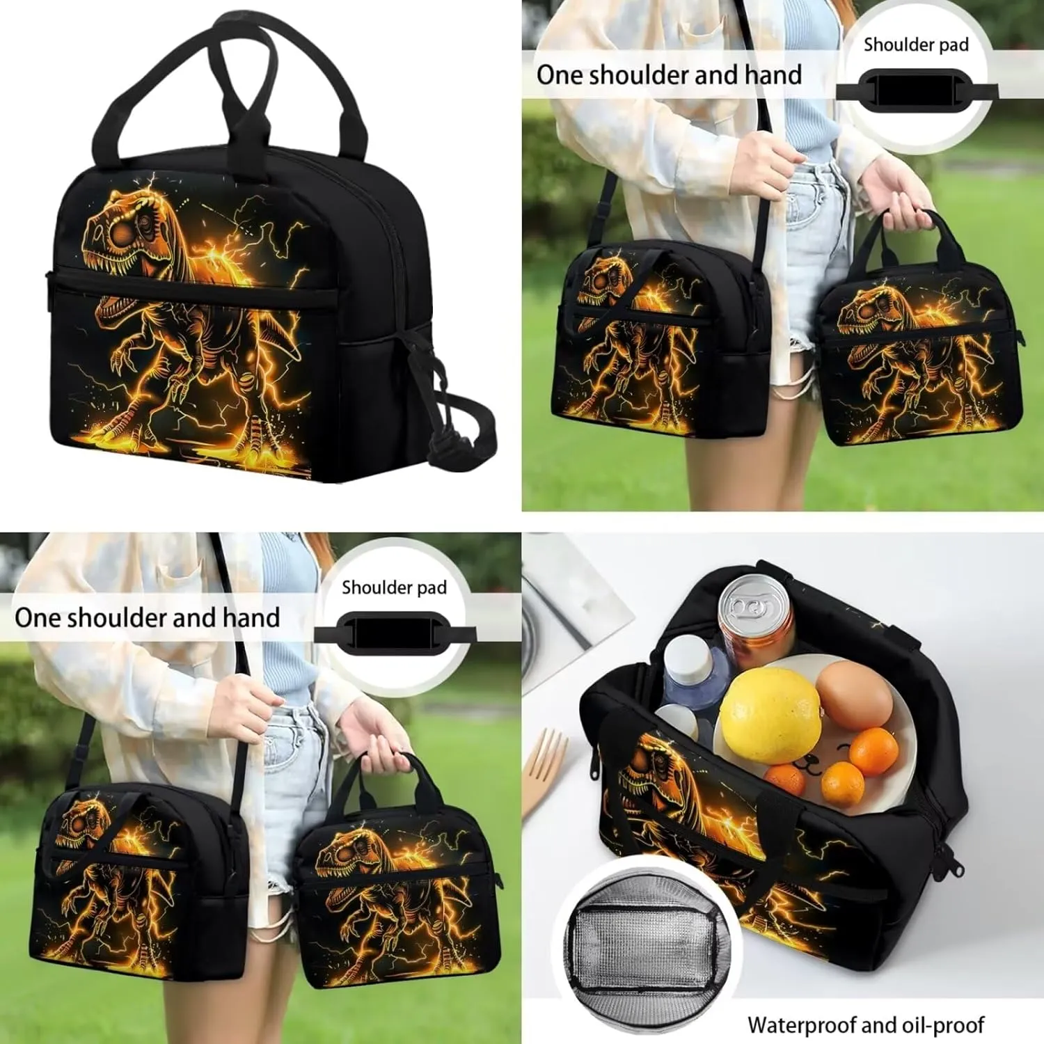 3D Dinosaur Kids Girls School Backpack Set Gold, Lightweight Book Bag for Boys Girls, Kids Backpack for Elementary Middle High School, Back to School Supplies