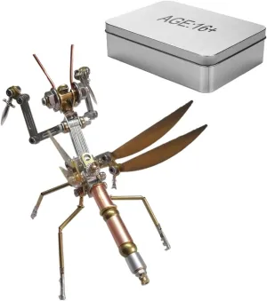 3D Metal Puzzles, 3D DIY Mechanical Small Mantis Model Kit, Insect Metal DIY Assembly Model, 3D Jigsaw Puzzle Desk Ornament Kit Craft Toys (150PCS )