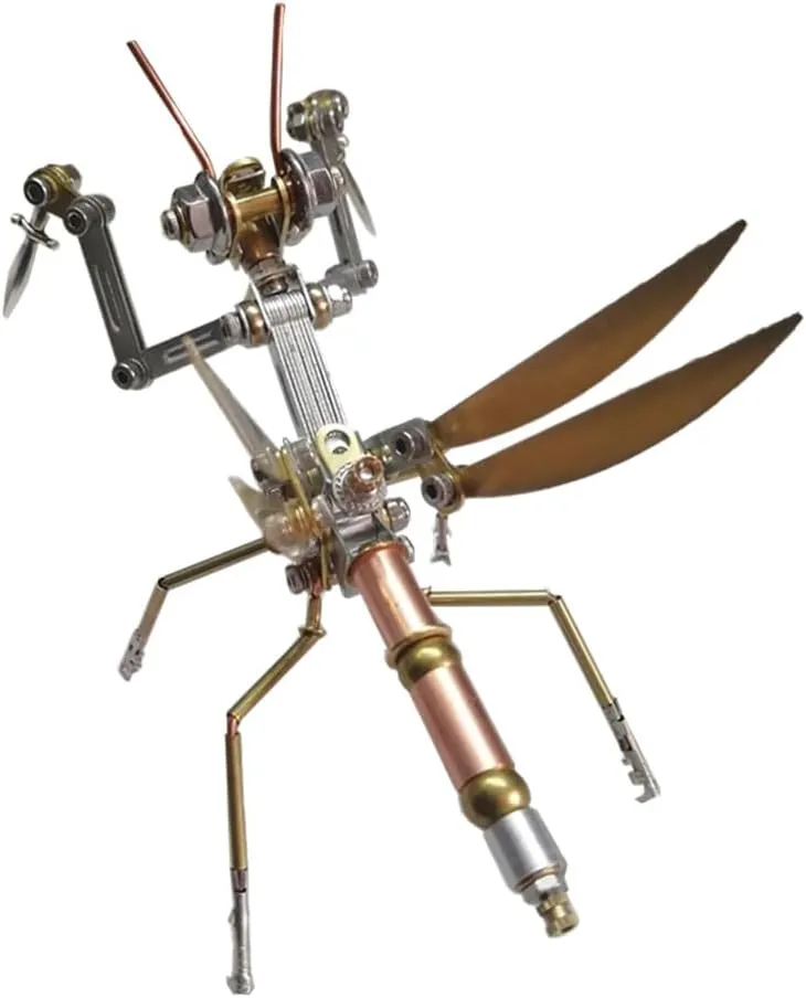 3D Metal Puzzles, 3D DIY Mechanical Small Mantis Model Kit, Insect Metal DIY Assembly Model, 3D Jigsaw Puzzle Desk Ornament Kit Craft Toys (150PCS )