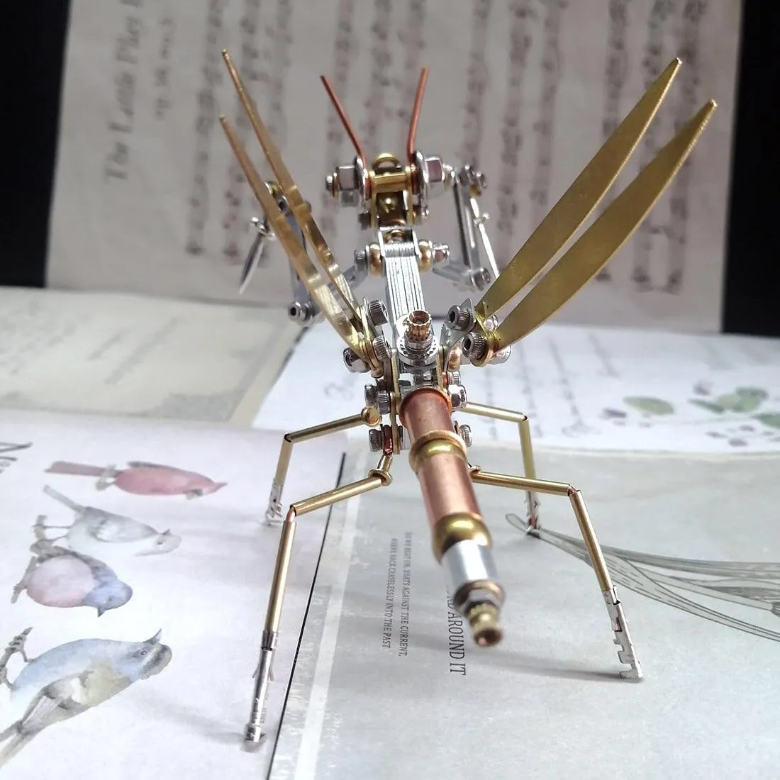 3D Metal Puzzles, 3D DIY Mechanical Small Mantis Model Kit, Insect Metal DIY Assembly Model, 3D Jigsaw Puzzle Desk Ornament Kit Craft Toys (150PCS )
