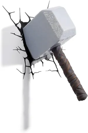 3DLightFX Marvel Avengers Thor Hammer 3D Deco Light