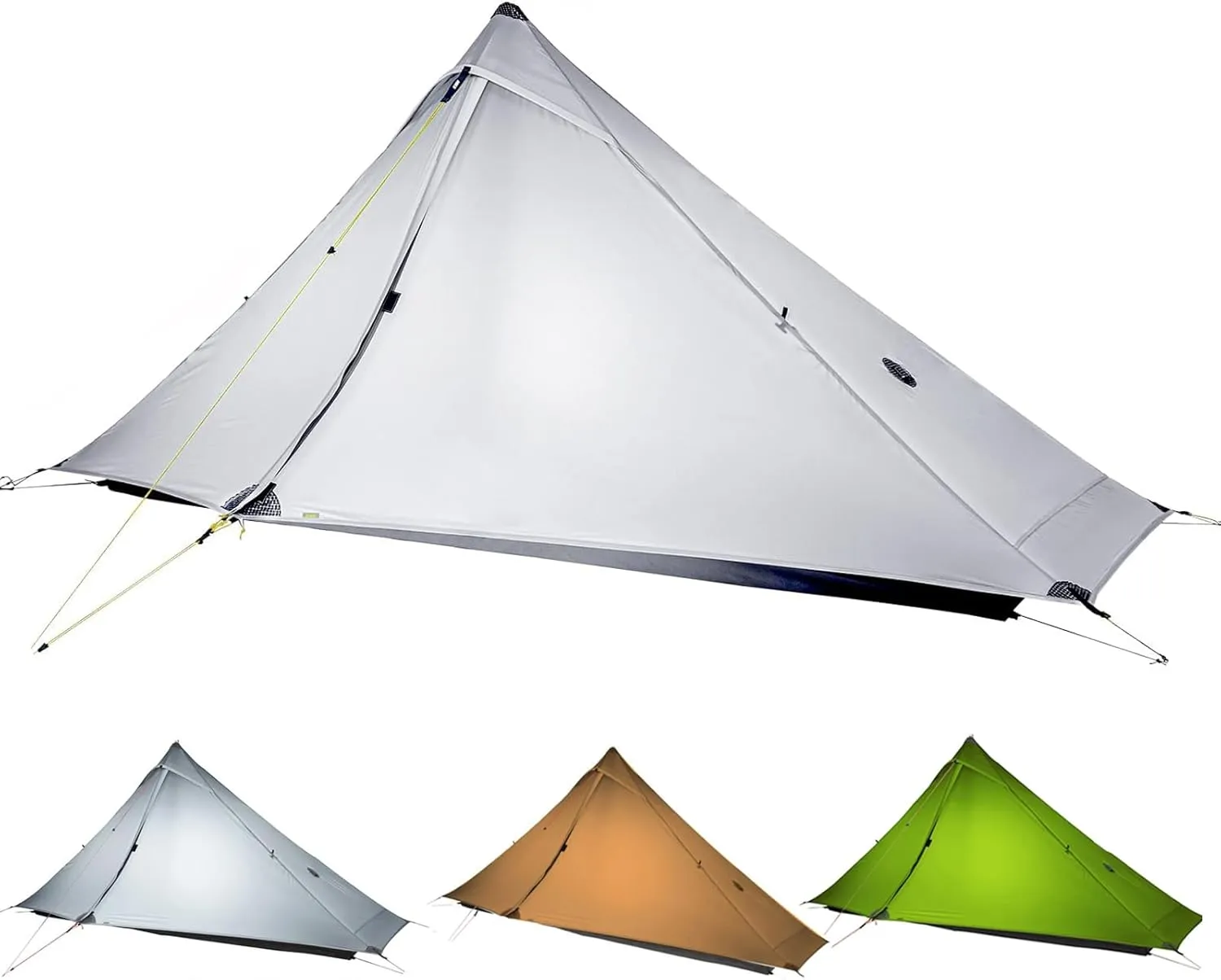 3F UL Gear Lanshan PRO Lanshan Ultralight Tent Ultralight Tent 3-Season Backpacking Tent for 1-Person or 2-Person Camping, Climbing, Hiking, Trekking, Kayaking (for 1 Person, Gray- 3 Season)
