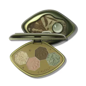 4-Color Eyeshadow Palette – Pigmented Makeup Palette with Matte & Shimmer Finishes, Long-Lasting & Blendable, Built-in Mirror, Ideal for Natural Eye Looks or Smoky Eye Kit #60