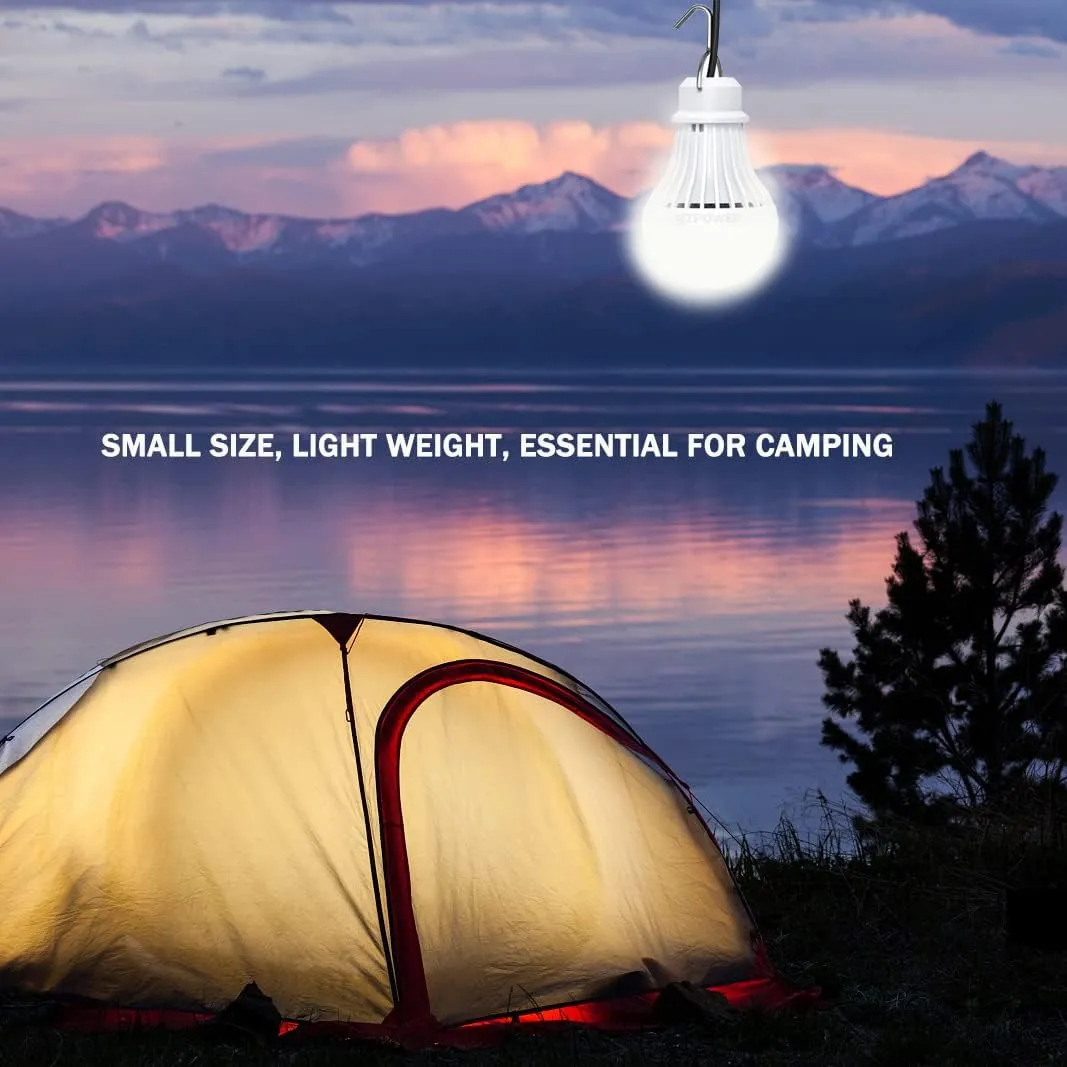 4 Pack Portable LED Bulb, 5W USB LED Camping Light for Garage Warehouse Car Truck Fishing Boat Outdoor Emergency Light Children Bed Room, 2.5m/8.2ft Extension Cord…
