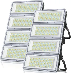 400W LED Flood Light 2 Pack, 40000LM 7000K Super Bright Stadium Lights Outdoor LED, IP67 Waterproof Stadium Flood Lights Outdoor for Yard,Garden (800, Watts)