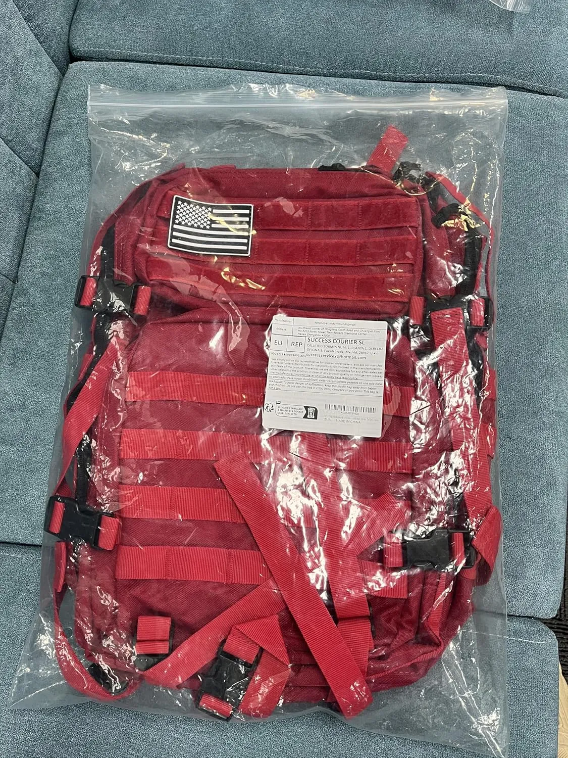 45L Military Tactical Backpack for Men & Women Bug Out Bag Assault pack Molle Daypack Hiking Trekking Rucksack(Red)