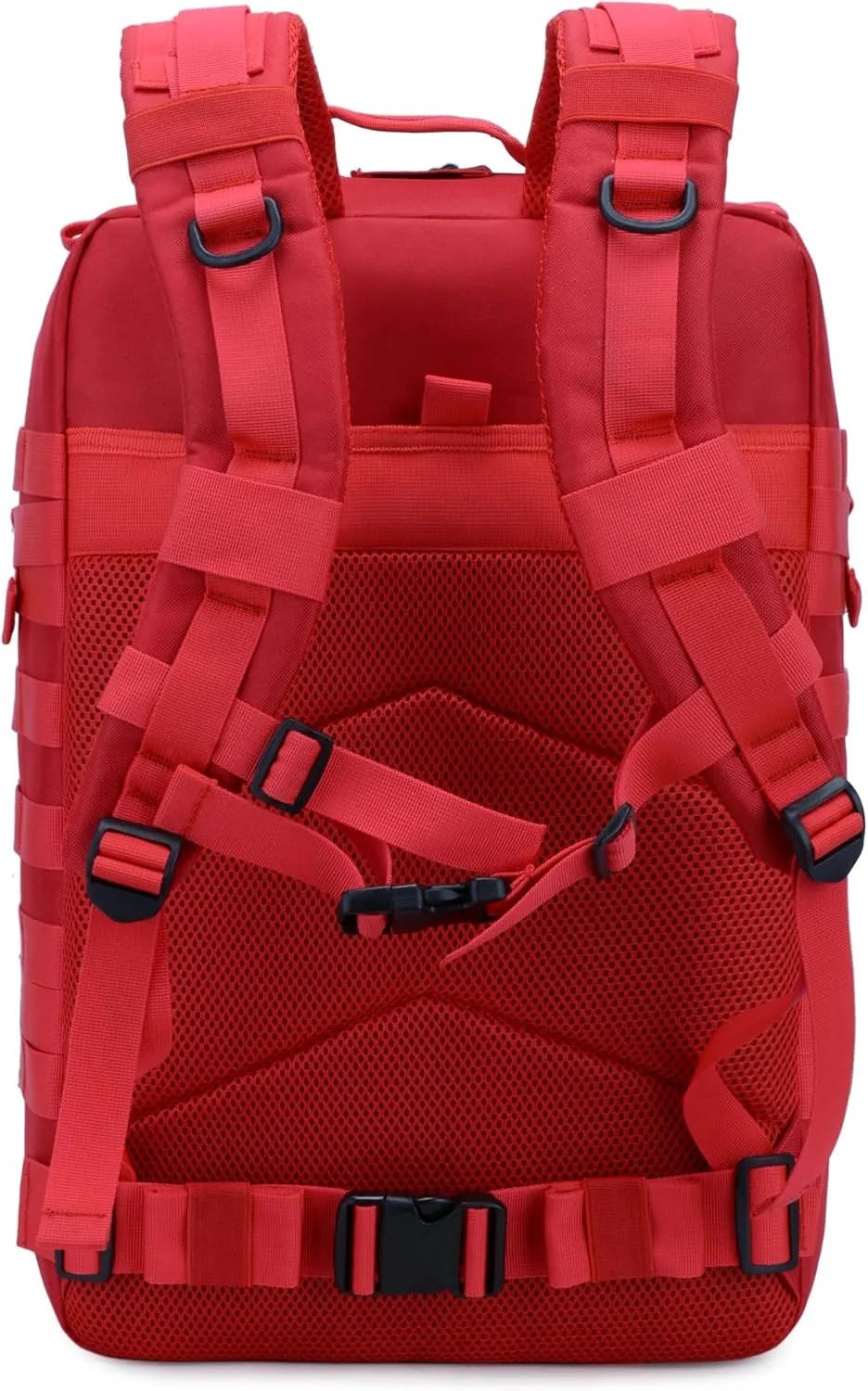 45L Military Tactical Backpack for Men & Women Bug Out Bag Assault pack Molle Daypack Hiking Trekking Rucksack(Red)
