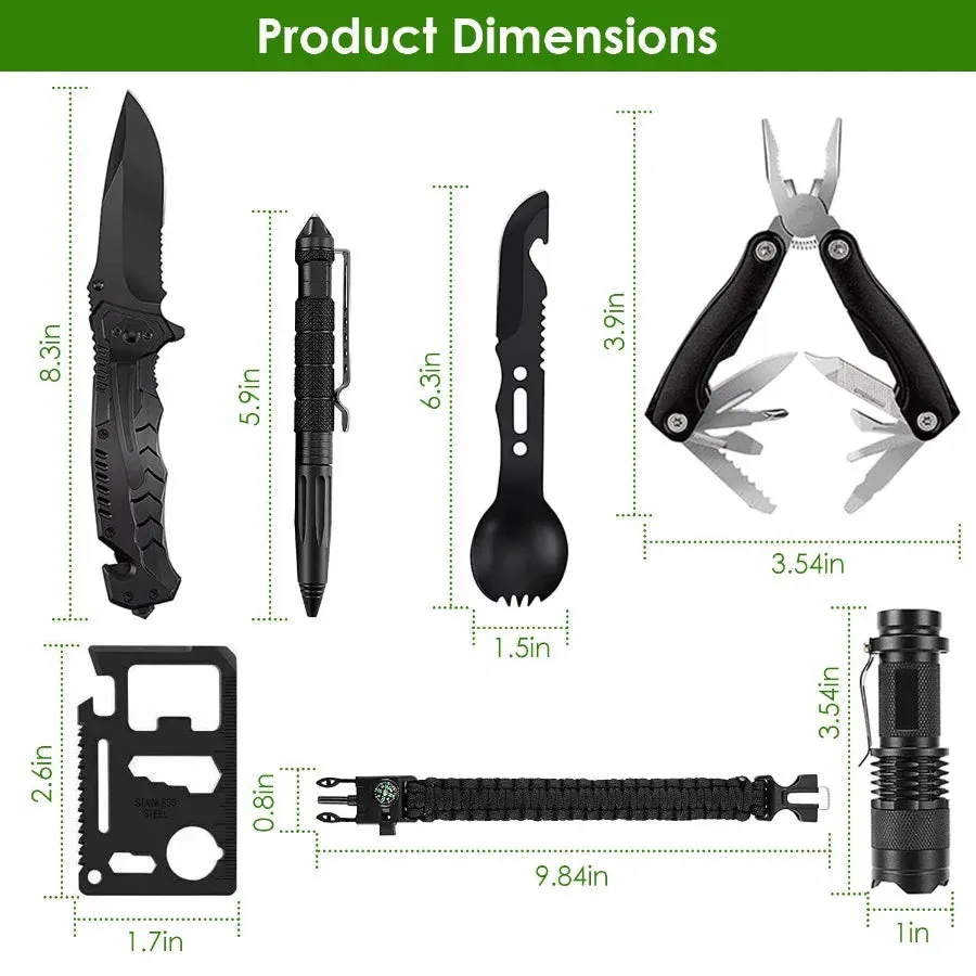 47 Piece Emergency Survival and First Aid Kit with Pouch for Hiking and Hunting