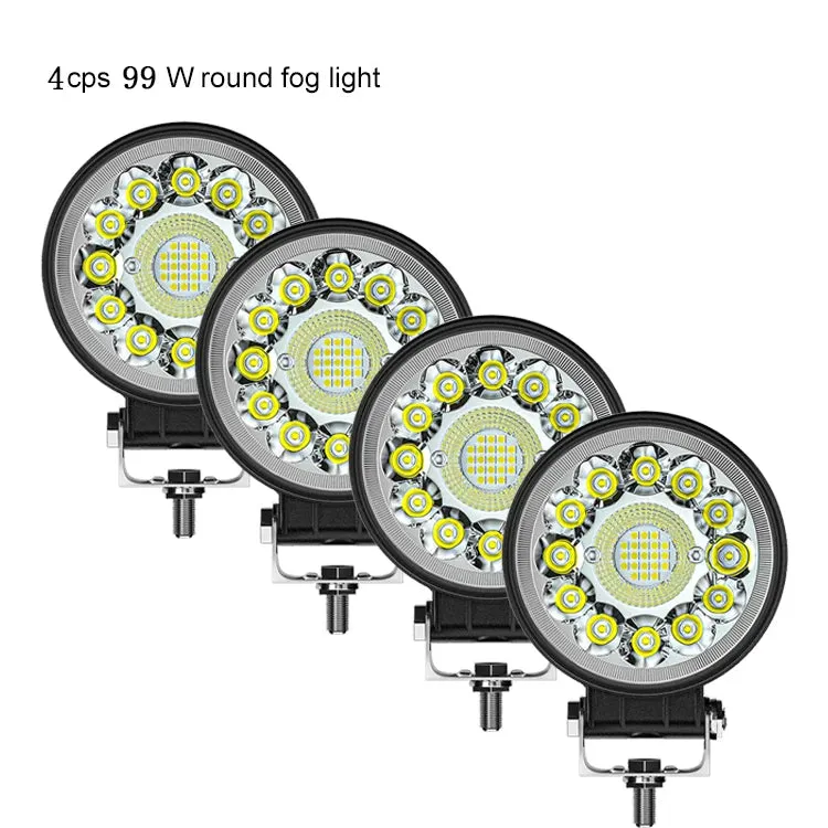 4" 123W LED Bar - Off-Road 4X4 Spotlight, 12V 24V, IP68 Waterproof, 6000K, for Jeep, Truck, Car, Tractor, SUV, ATV, LED Headlights