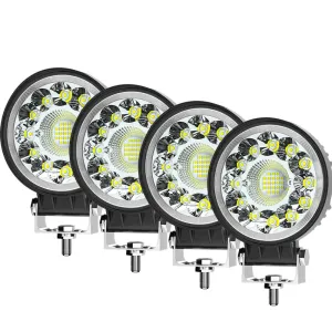 4" 123W LED Bar - Off-Road 4X4 Spotlight, 12V 24V, IP68 Waterproof, 6000K, for Jeep, Truck, Car, Tractor, SUV, ATV, LED Headlights