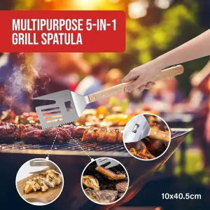 5 in 1 BBQ Spatula Grill Tool Multifunction Cooking Utensil Outdoor Accessories