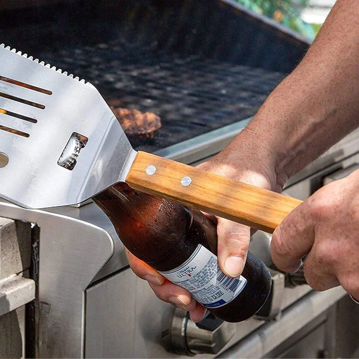 5 in 1 BBQ Spatula Grill Tool Multifunction Cooking Utensil Outdoor Accessories